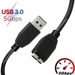 Micro B USB 3.0 电缆 5Gbps 外置硬盘驱动器磁盘 HDD 电缆适用于三星 S5 Note3 东芝 WD 希捷硬盘数据线电缆