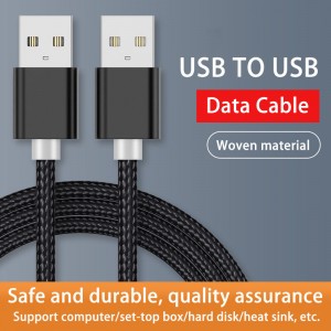 Kebiss Weave USB 转 USB 延长线 A 型公对公 USB 延长器，用于散热器硬盘网络通信摄像头 USB 电缆延长