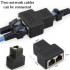网络 Rj45 网线口网线分线器延长器插头转接器连接器（8芯）一分为二分线器